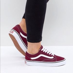 Old Skool Burgandy Vans